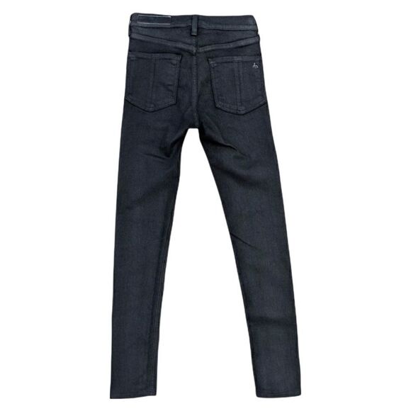 Rag & bone Women's High Rise Shiny Black Jeans Size 25 - Picture 3 of 13